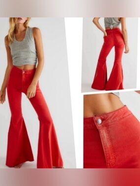 Free People High Rise Just Float On Flare Jeans